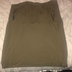 Olive green maxi dress